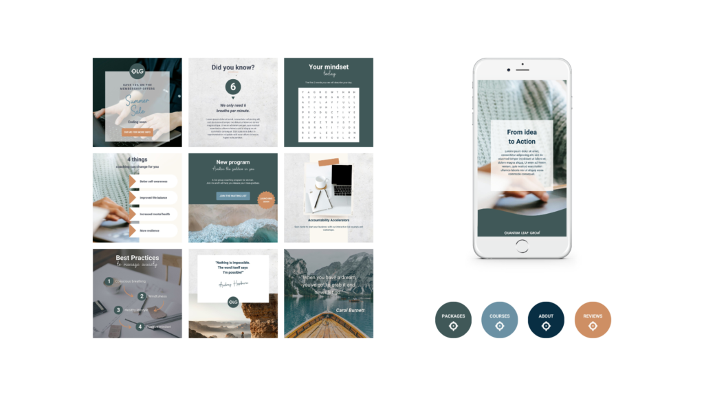 social media templates - business coach